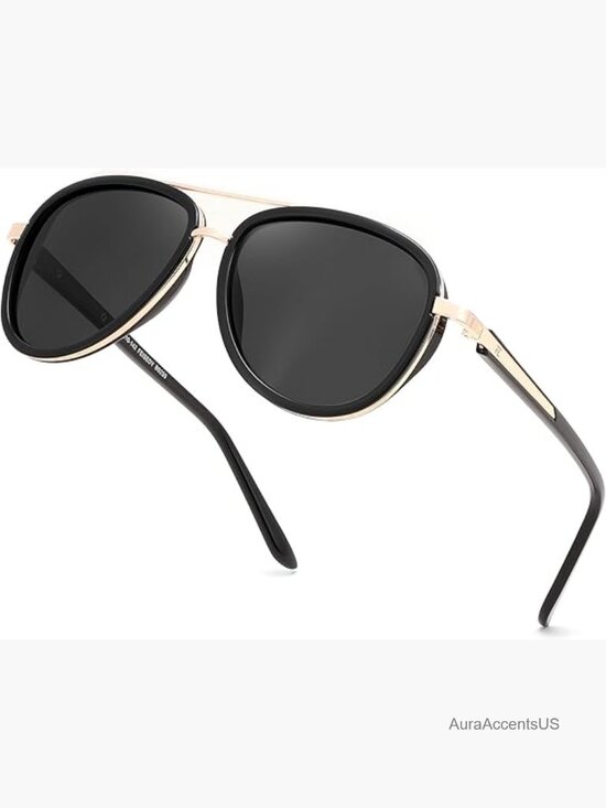 Retro Square Polarized Aviator Sunglasses Unisex Classic Style main image 6